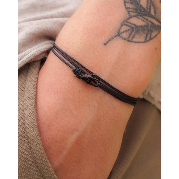 Versatile Waterproof Rope Bracelet for Men - Handmade Adjustable Nautical Style - Picture 4 of 8